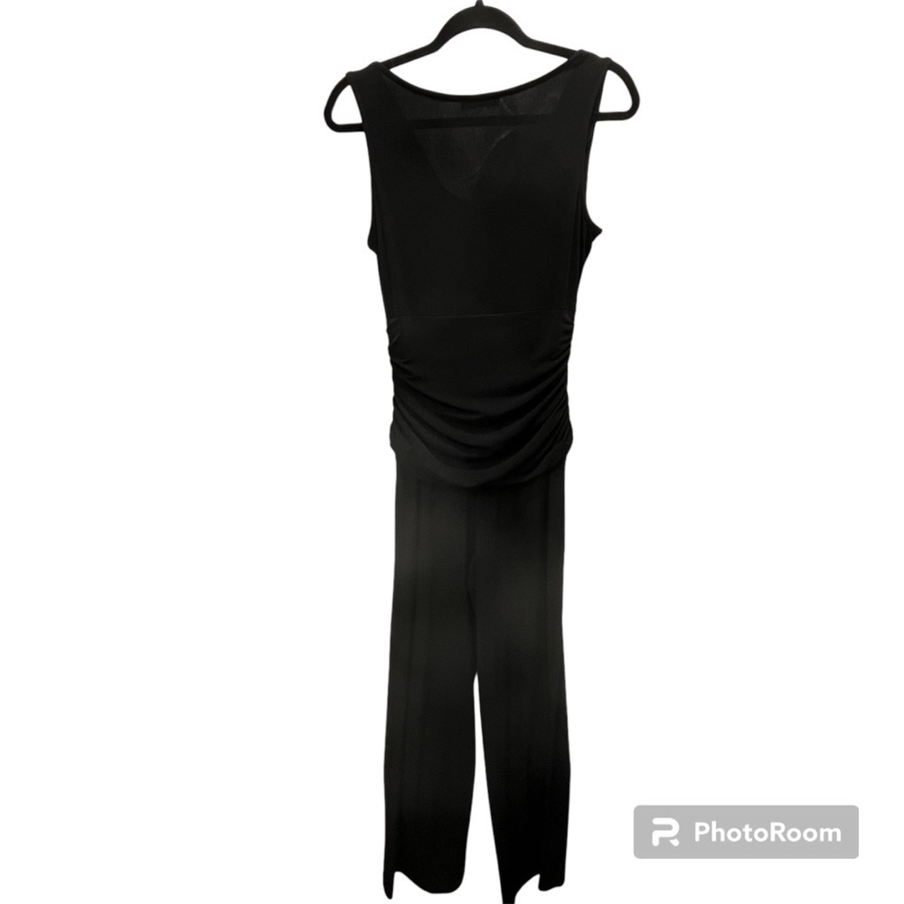 Black slinky polyester jumpsuit size 8